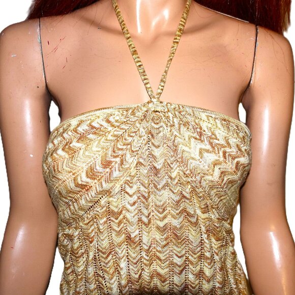 Ann Taylor Loft Beige Halter Shirt Dress S - Picture 3 of 7